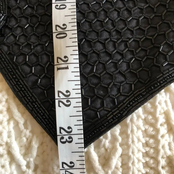 Sellecca Black vintage 80’s 90’s sequins glitter vest Medium adjustable back - Picture 10 of 11